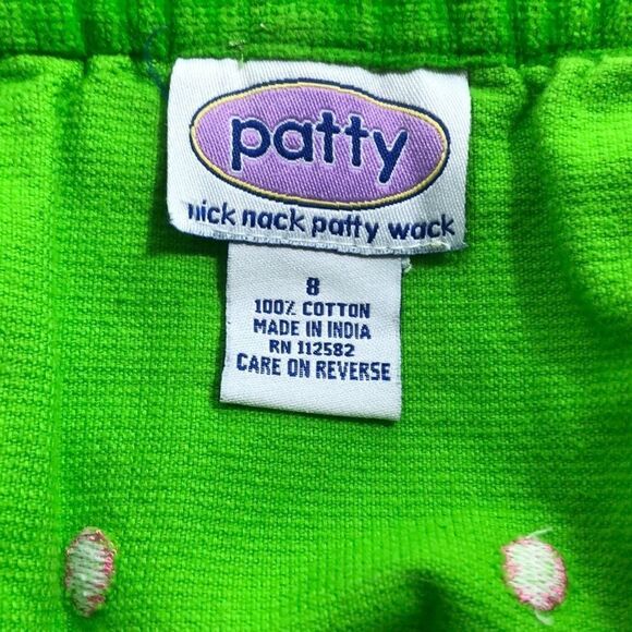 Nick Nack Patty Wack green skirt/pink polka dots - Picture 5 of 6